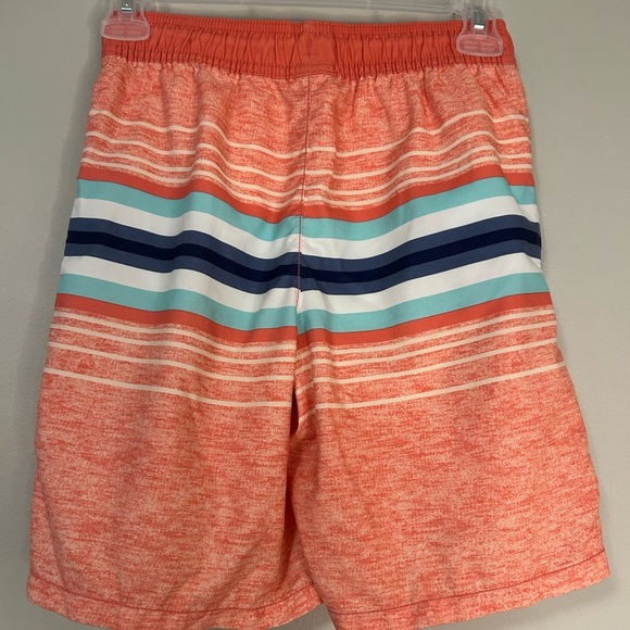 Boy’s Oshkosh B’gosh Orange Striped Swim Shorts, Size 10 - Picture 7 of 7